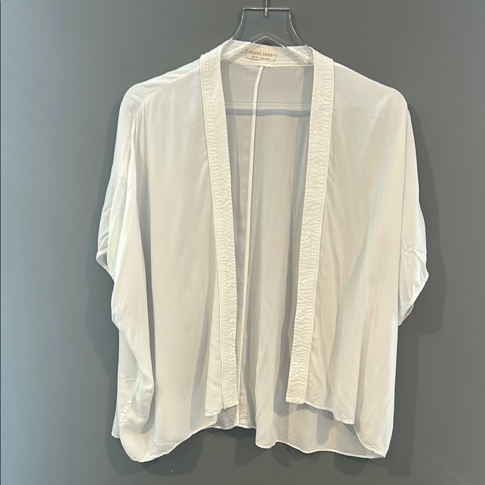 AZURE SKIES white kimono style cardigan, size XXS/XS